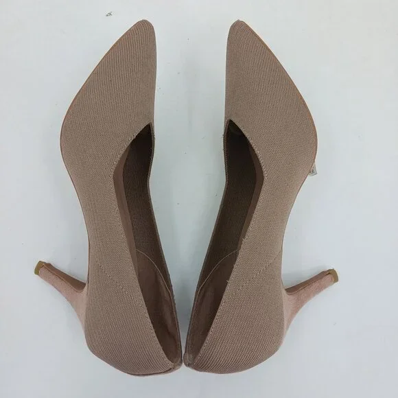 Alexis Bendel Taupe Pointed Toe Heels Pumps Size 7 - Picture 4 of 10